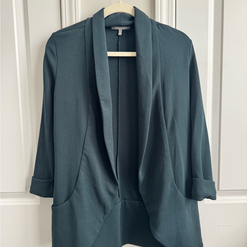 Lemon Tart Dark Teal Women's Blazer Jacket